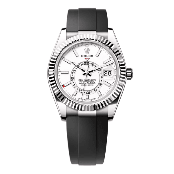 Sky-Dweller 336324 White Dial Stainless Steel Oysterflex 42mm
