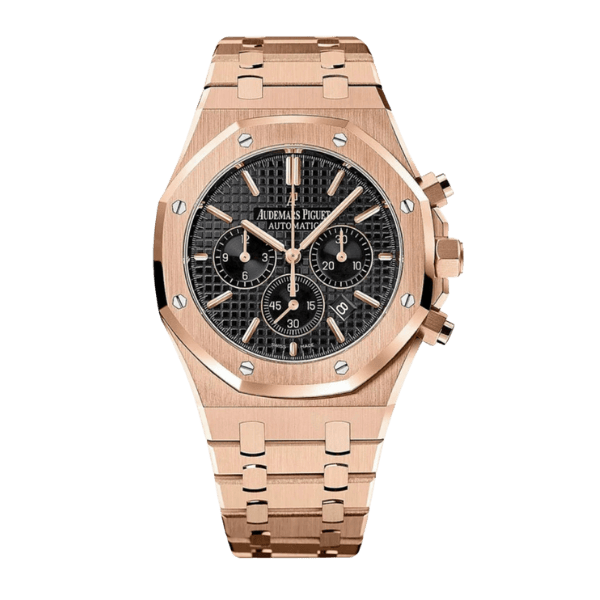 AP RO 26240OR.OO.1320OR.06 Black Dial Rose Gold Plated 41mm Original Weighted