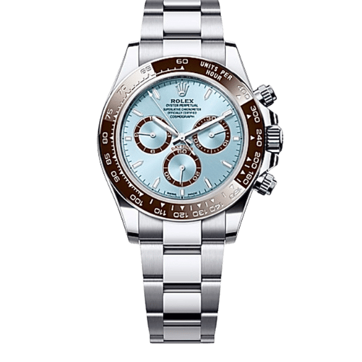 Daytona 126506 Platinum Plated Ice Blue Baguette Diamond Dial