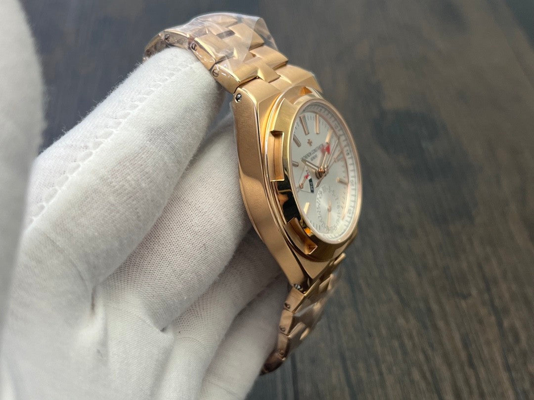 VC 7900V/110R-B336 Silver Dial 18K Gold Plated Stainless Steel Bracelet