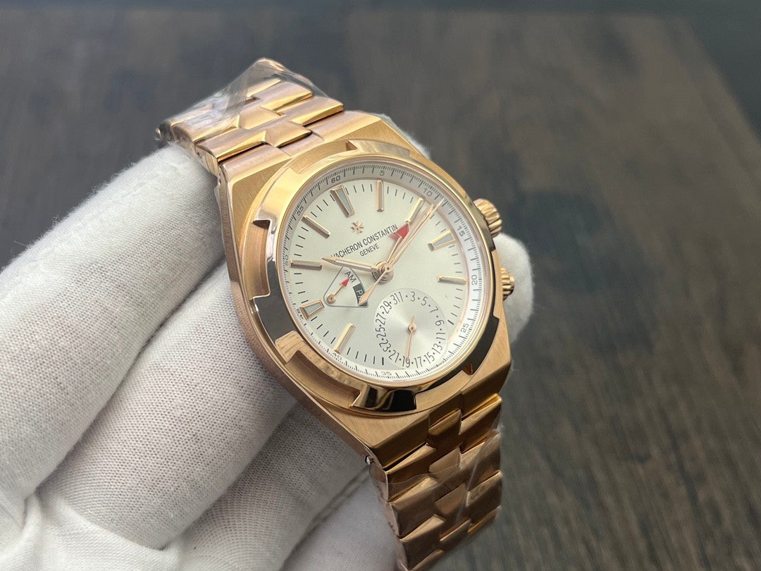 VC 7900V/110R-B336 Silver Dial 18K Gold Plated Stainless Steel Bracelet
