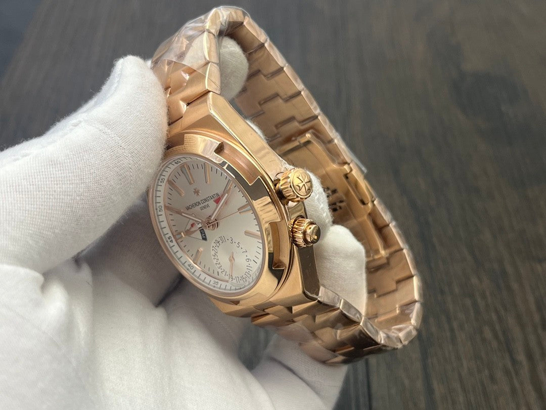 VC 7900V/110R-B336 Silver Dial 18K Gold Plated Stainless Steel Bracelet