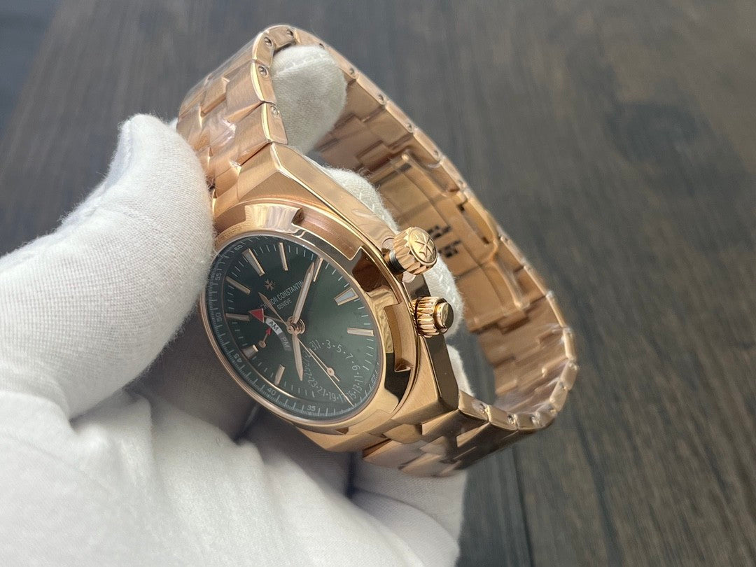 VC 7920V/210R-B965 Green Dial Stainless Steel 18K Gold Plated Bracelet