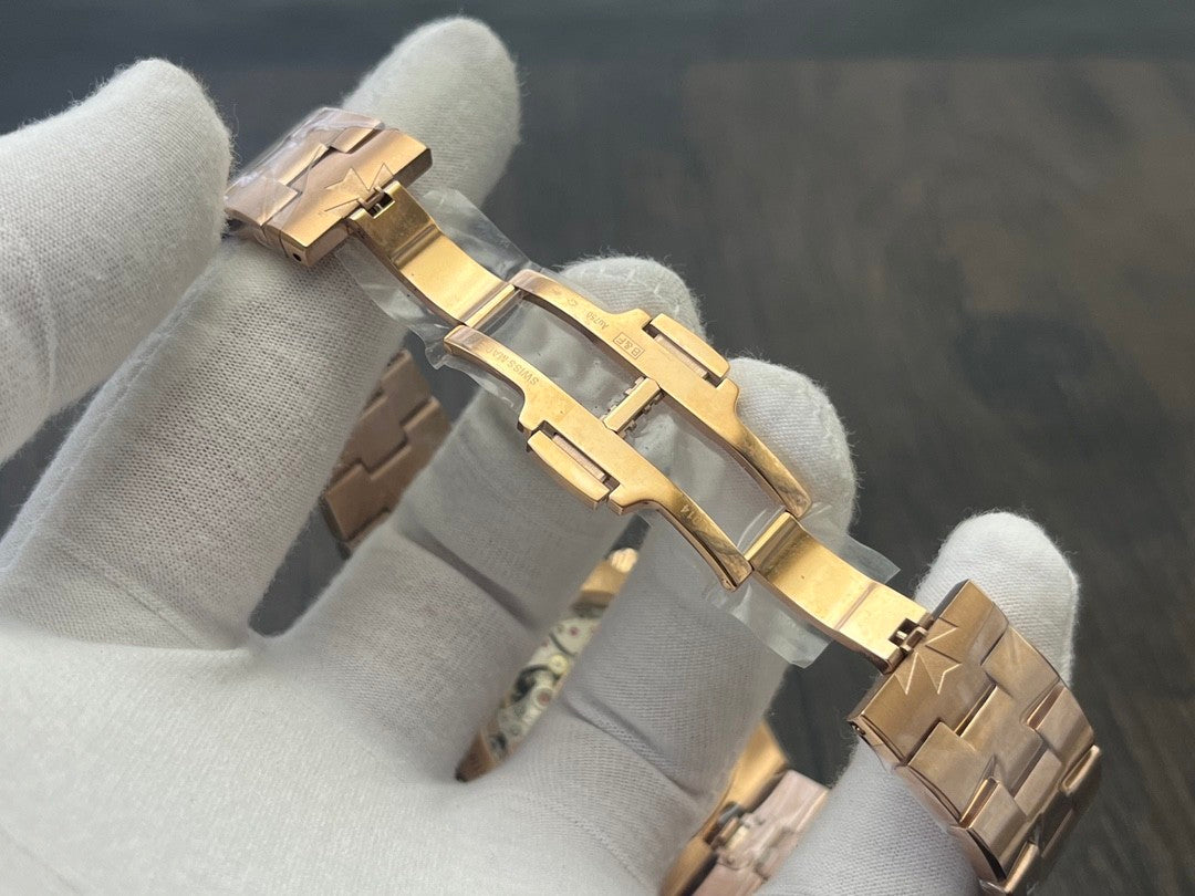 VC 7920V/210R-B965 Green Dial Stainless Steel 18K Gold Plated Bracelet