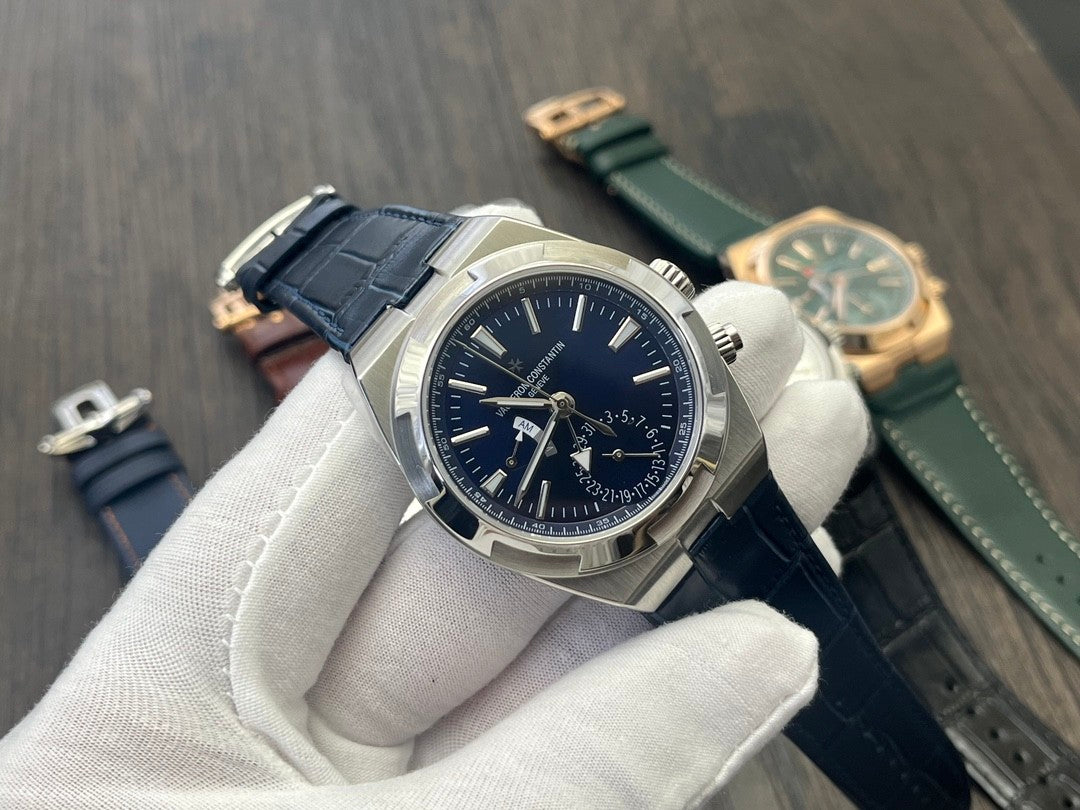 VC 7900V/000A-B334 Blue Dial Stainless Steel Blue Leather