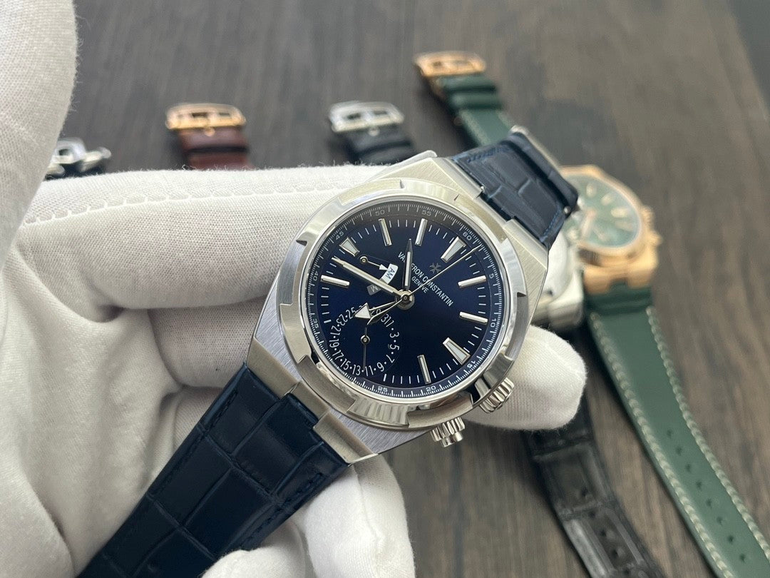 VC 7900V/000A-B334 Blue Dial Stainless Steel Blue Leather
