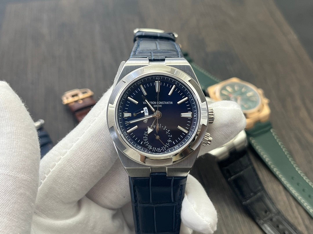 VC 7900V/000A-B334 Blue Dial Stainless Steel Blue Leather