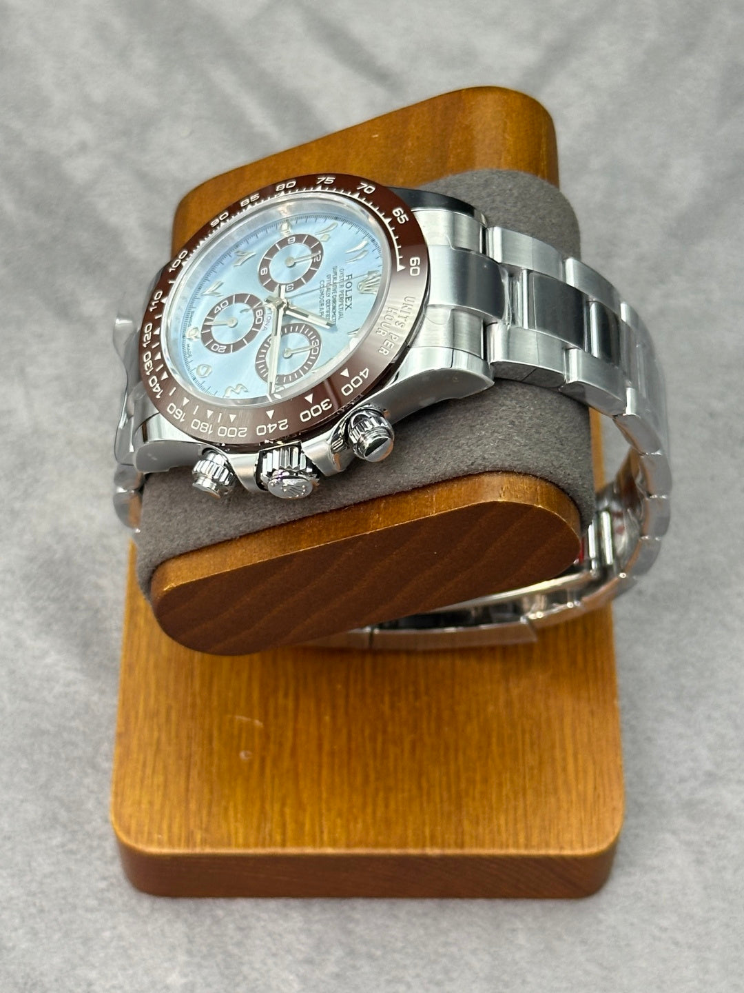 Daytona 126506 Platinum Plated Ice Blue Arabic Dial Weighted Version 211g