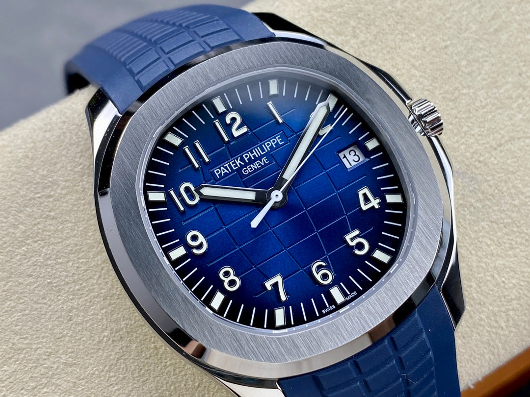 Aquanaut 5168G-001 Blue 18k White Gold Plated 42mm