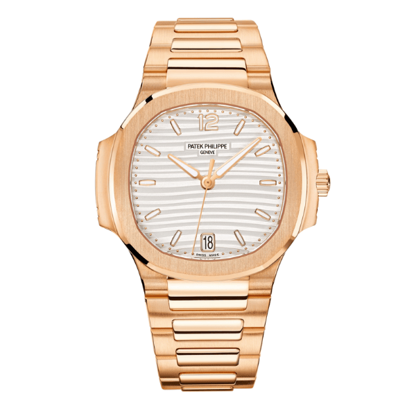 Nautilus 7118/1R 18K White Dial Rose Gold Plated 35.2mm