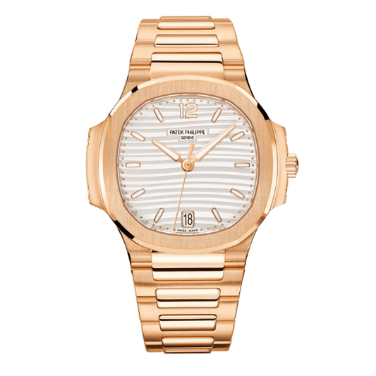 Nautilus 7118/1R 18K White Dial Rose Gold Plated 35.2mm