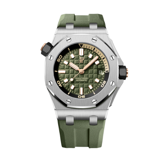 AP ROO Diver Green Dial 15720ST 42mm