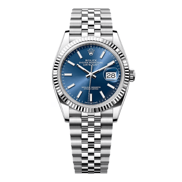 DateJust 36mm 126234 Blue Dial Index Fluted Jubilee