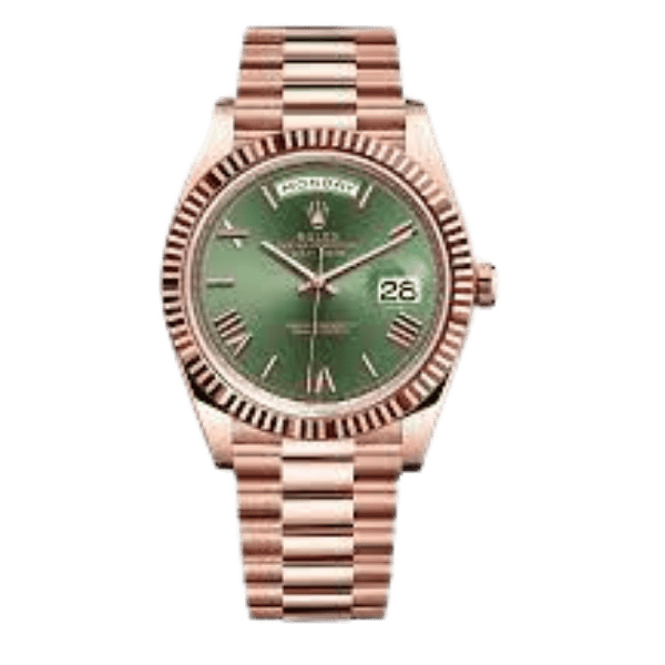 Day-Date 228235 Rose Gold Olive Green Dial