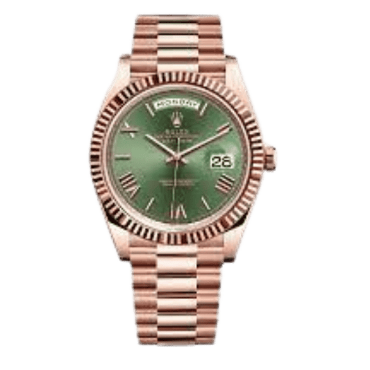 Day-Date 228235 Rose Gold Olive Green Dial