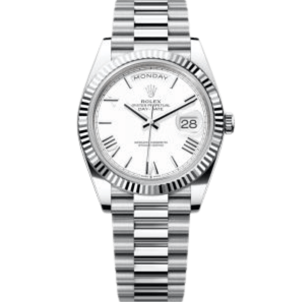 Day-Date 228236 Platinum Plated Ice White Dial