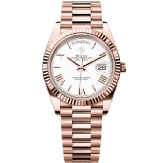 Day-Date 228235 Rose Gold White Dial
