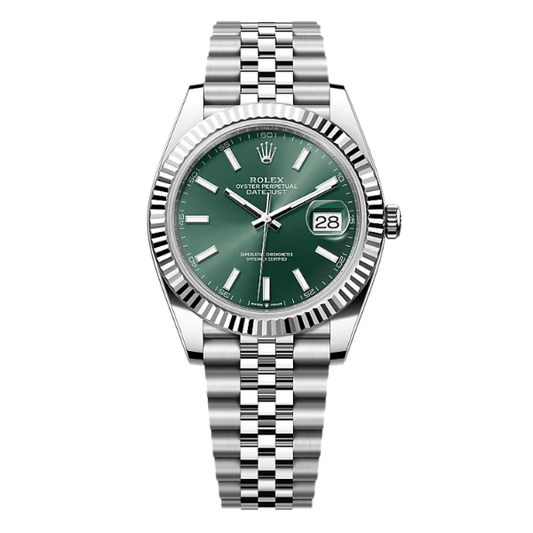 Datejust 41mm 126334 Mint Green Dial Index Fluted Jubilee