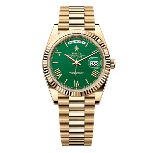 Day-Date 228238 Yellow Gold Plated Green Dial