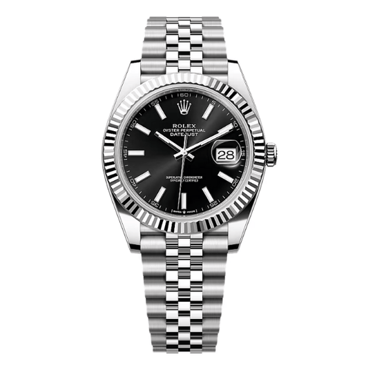Datejust 41mm 126334 Black Dial Index Fluted Jubilee