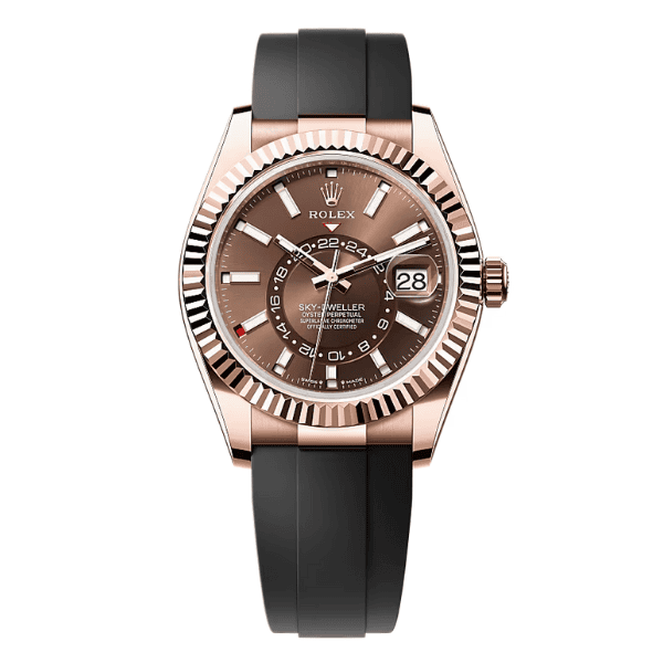Sky-Dweller 336325 Chocolate Dial 18K Rose Gold Plated Oysterflex 42mm