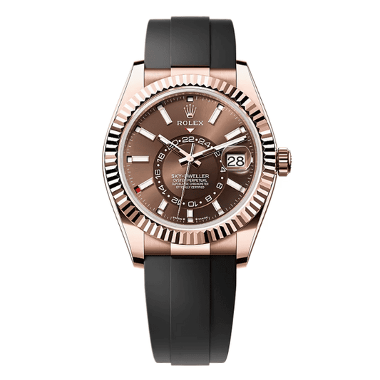 Sky-Dweller 336325 Chocolate Dial 18K Rose Gold Plated Oysterflex 42mm