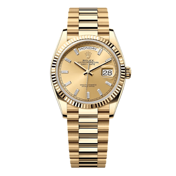 Day-Date 128238 Yellow Gold Plated Champagne Dial