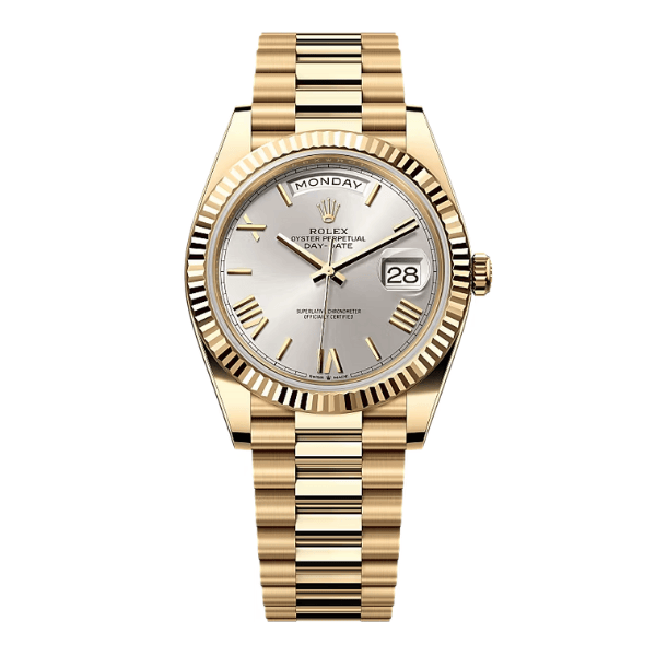 Day-Date 228238 Yellow Gold Plated Silver Dial