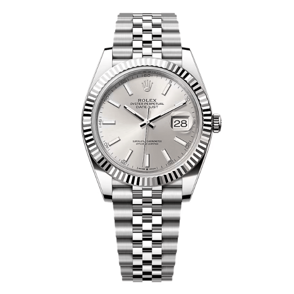 Datejust 41mm 126334 Silver Dial Index Fluted Jubilee