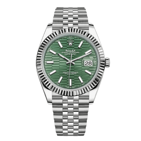 Datejust 41mm 126334 Mint Green Motif Fluted Jubilee