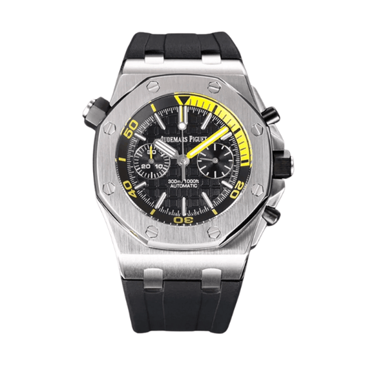 AP ROO Diver Black Yellow Dial 26703ST 42mm