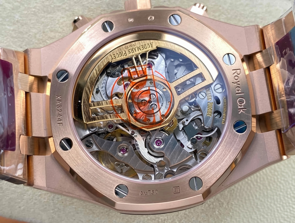 AP RO 26240OR.OO.1320OR.08 Green Dial Rose Gold Plated Original Weight 41mm