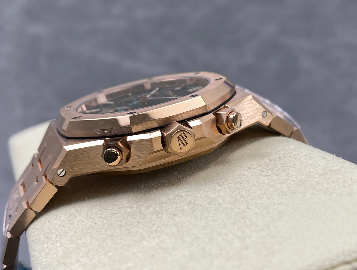 AP RO 26240OR.OO.1320OR.08 Green Dial Rose Gold Plated Original Weight 41mm
