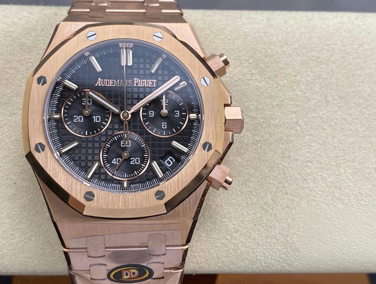 AP RO 26240OR.OO.1320OR.06 Black Dial Rose Gold Plated 41mm Original Weighted