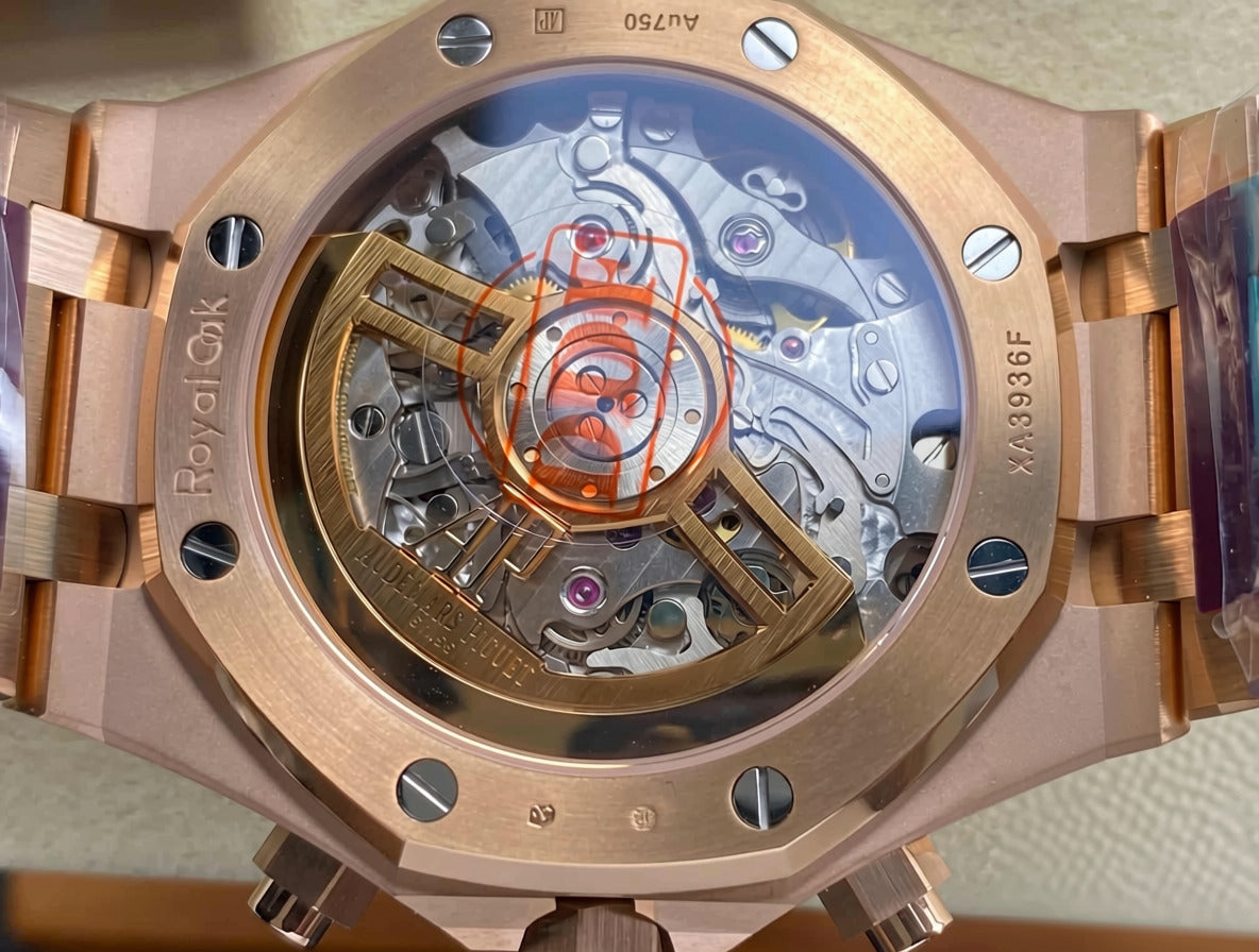 AP RO 26240OR.OO.1320OR.06 Black Dial Rose Gold Plated 41mm Original Weighted