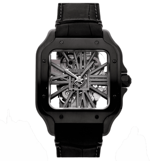 Santos Large Skeleton Black 39mm