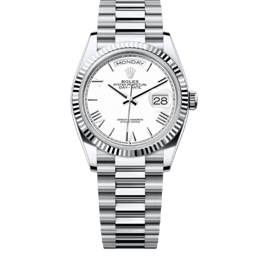 Day-Date 228239 White Gold Plated White Dial