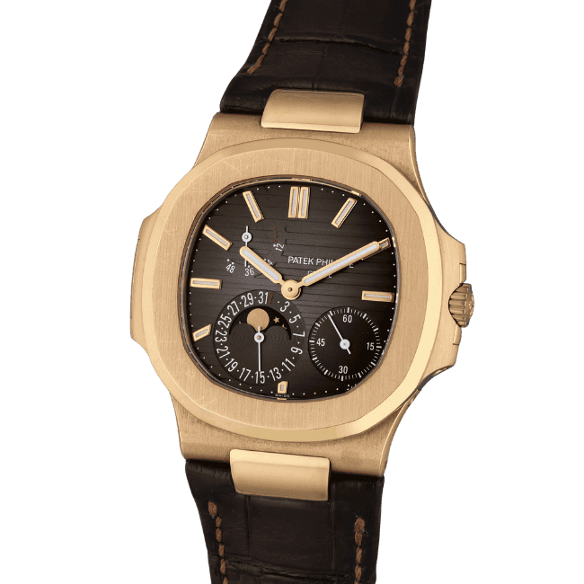 Nautilus 5712/1R-001 Leather Strap 18K Rose Gold Plated