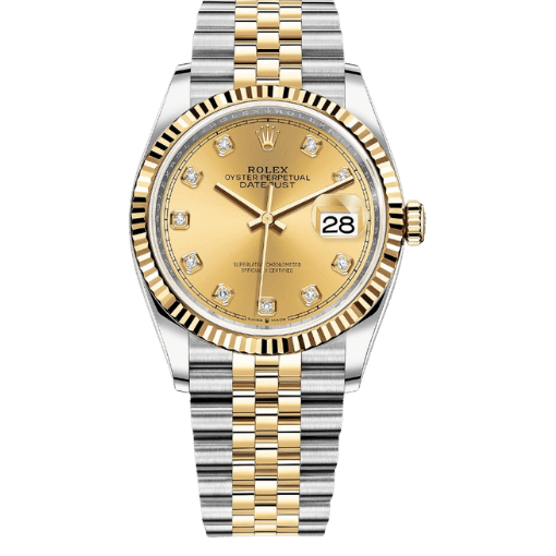 Datejust 36mm 126233 Champagne Diamond Dial Fluted Jubilee