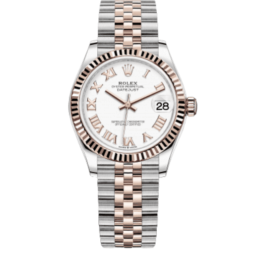 Datejust 31mm 278271 White Roman Dial Fluted Jubilee