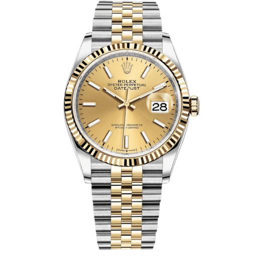 Datejust 36mm 126233 Champagne Index Dial Fluted Jubilee