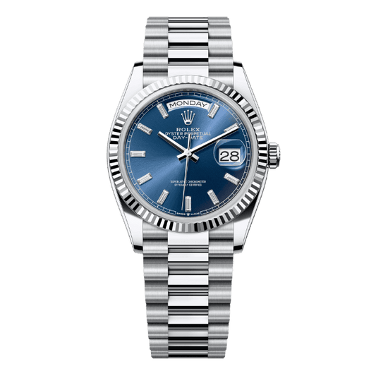 Day-Date 128236 Blue Diamond Baguette Dial
