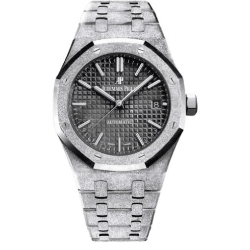 AP RO Black Dial Frosted White Gold Plated 41mm