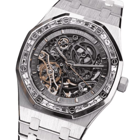 AP RO Frosted Openworked Bezel Baguette 41mm