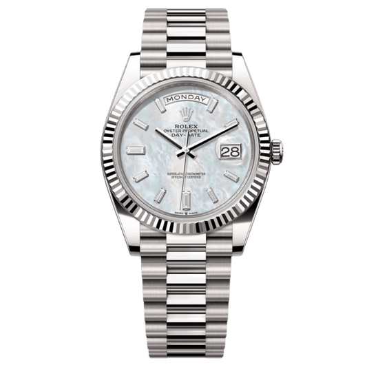 Day-Date 228239 White Gold Plated Mother of Pearl Dial