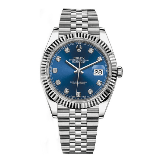 Datejust 41mm 126334 Blue Dial Diamond Fluted Jubilee