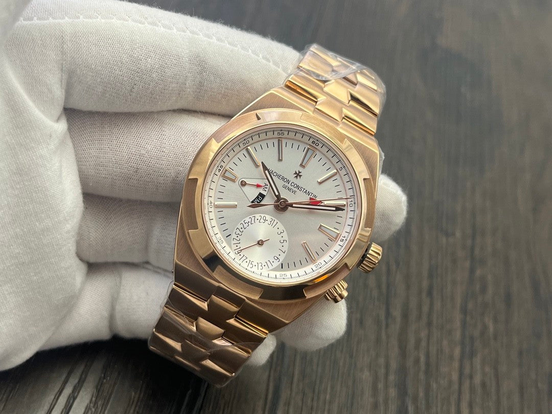VC 7900V/110R-B336 Silver Dial 18K Gold Plated Stainless Steel Bracelet