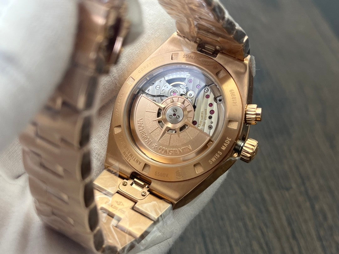 VC 7900V/110R-B336 Silver Dial 18K Gold Plated Stainless Steel Bracelet