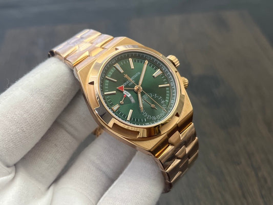VC 7920V/210R-B965 Green Dial Stainless Steel 18K Gold Plated Bracelet