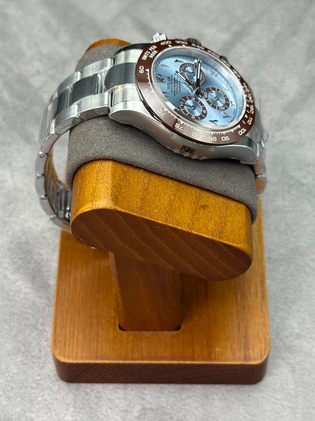 Daytona 126506 Platinum Plated Ice Blue Arabic Dial Weighted Version 211g